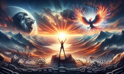 capturing the essence of self-empowerment and transformation in a panoramic view