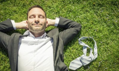 A Man Lying in The Grass